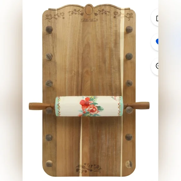 Pioneer Woman Rolling Pin/ Holder Set - Picture 1 of 8